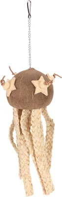 Produktbild von Papageienspielzeug zum Zerkleinern von Kokosnussschalen, sicheres Kauspielzeug für Vögel zum Aufhängen von Käfigdekorationen