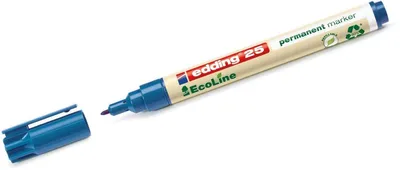 Zdjęcie produktu dla Edding 25 EcoLine, Niebieski, Końcówka pociskowa, Polipropylen (PP), Średni, 1 mm, Karton, Szkło, Skóra, Metal, Papier, Plastik, Drewno