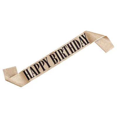 Produktbild von Happy Birthday Schärpe Gold - Einheitsgröße