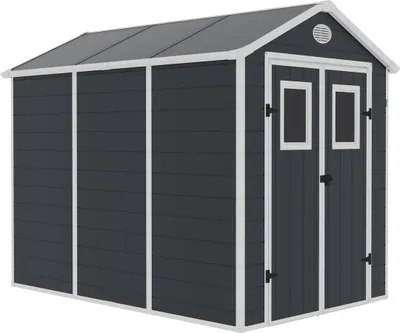 Image de Abri de jardin résine "Texas" - 5.23 m² - kit d'ancrage inclus  - Anthracite