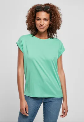 Produktbild von Urban Classics Kurzarm-T-Shirt für Frauen Slipout hellgrün M