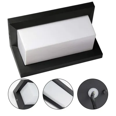 Produktbild von LED Wandleuchte mit Bewegungsmelder, Moderne Außenwandleuchte aus Aluminium, 18W Wandlampe eckige Außenlampe für Terrasse/Hof/Haustür