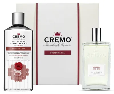 Produktbild von CREMO CREMO - BOURBON & OAK Geschenkset Duschgel 473 ml + Eau de Toilette 100 ml