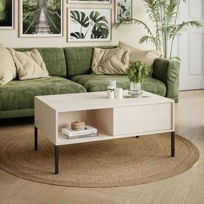 Produktbild von Couchtisch mit Schublade DELLE beige
