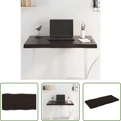 Produktbild von The Living Store Tischplatte 80x40x(2-4) cm Massivholz Behandelt Baumkante