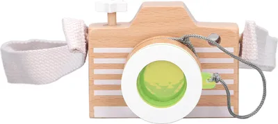 Produktbild von Holzkamera-Spielzeug, pädagogisch, tragbar, innovatives Lindenholz-Kaleidoskop für Kinder, Kleinkinder, Grün