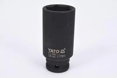 Zdjęcie produktu dla Yato YT-1047, Gniazdo udarowe, Czarny, 1/2", Metryczny, 27 mm, Stal chromowo-molibdenowa