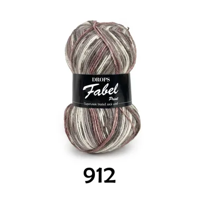 Produktbild von DROPS Fabel Sockenwolle Print 912 Milchschokolade,