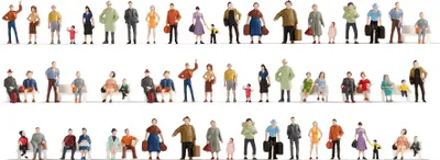 Obrázok produktu pre NOCH Mega Economy Figures Set, HO (1:87), Viacfarebný
