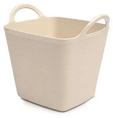 Imagen del producto de Solidchoice: Contenedor de plástico flexible para el hogar y el jardín (9 litros, color taupe)