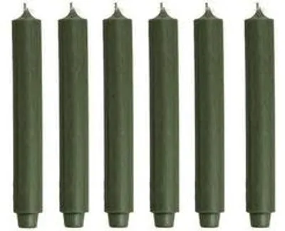 Cactula dicke Stabkerzen – Dennengroen – 6 Stück – 30 cm
