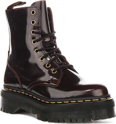 Productafbeelding van Dr. Martens Jadon platformlaarsjes, kleur cherry, voor dames – UK 5 – EU 38 – US 7 / Cherry