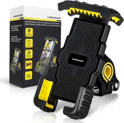Produktbild von Dunlop Handyhalterung Fahrrad Motorrad Halterung - SICHERE Universal Handy Halterung