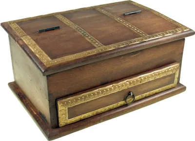 Produktbild von Rustikale Kleine Schatztruhe, Holzschachtel, Schmuck Dose - Modell 8, Braun, 15*30*20 cm, Dosen, Boxen & Schatullen