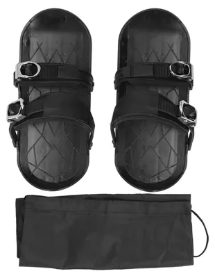 Produktbild von Mini-Ski-Skates, kurze, dünne Skating-Ski, zur Befestigung an Stiefeln, Winterschuhe für Skifahren im Freien, Schwarz, Einheitsgröße