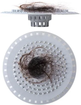 Image de Haarzeef - Douche - 2 pièces - Crépine de douche en silicone - Lavabo - Crépine de douche - Filtre à cheveux - Tamis à cheveux - Baignoire - Lavabo - Drain - Évier