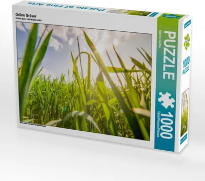 Produktbild von CALVENDO Puzzle Grüne Gräser 1000 Teile Puzzle quer | 1000 Teile Lege-Größe 64x48cm Foto-Puzzle für glückliche Stunden