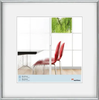 Produktbild von Walther Kunststoffrahmen Galeria silber 50x50 cm