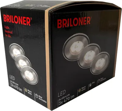 Produktbild von Briloner LED Einbauleuchten, matt-nickel 3er Set