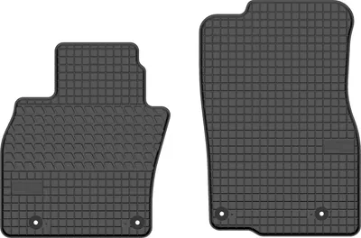 Produktbild von Gummi-Fußmatten vorne für Renault / Mazda Kangoo III / CX-60 / CX-60 PHEV ab 2021 / ab 2022 (Kombi/SUV) – 2-tlg, Schwarz, passgenau