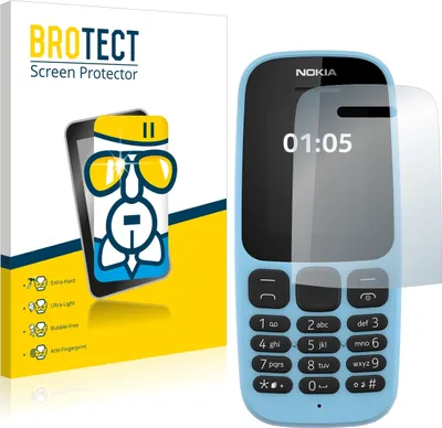 Produktbild von BROTECT Schutzglas für Nokia 105 2019 Schutzfolie Panzer Folie Glas Display Schutz klar
