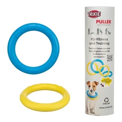 Immagine prodotto di Trixie PULLER, anello da lancio 28 cm, 2 pezzi, EVA, giallo/blu