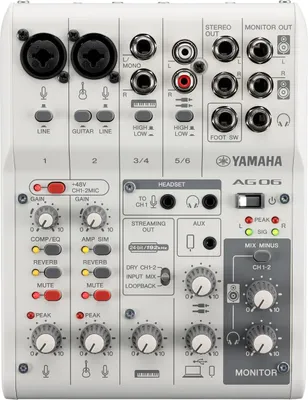 Produktbild von Yamaha AG06 MK2 White