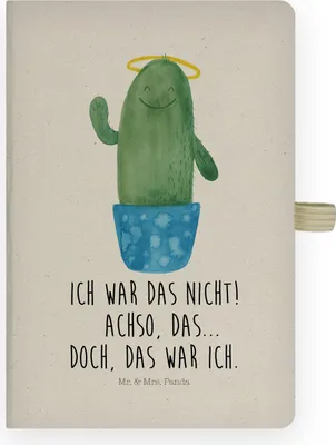 Produktbild von Mr. & Mrs. Panda notizbuch Kaktus Heilig - Transparent - Geschenk, Familie, Lustig, a4, Kakteen, Tagebuch, Journal, Adressbuch, Eltern, Bruder, Gedankenbuch