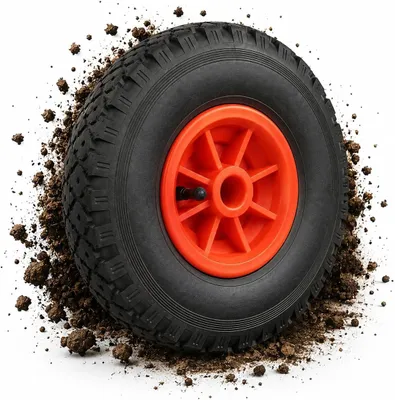 Produktbild von Luftrad 260 mm mit Kunststofffelge für Bollerwagen | 20 mm Achse, 100 kg Tragkraft