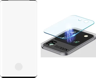 Produktbild von 2in1 Glasfolie für Display + Glasfolie für Rückkamera für Samsung S20 Ultra Schutzglas Displayfolie Schutzfolie