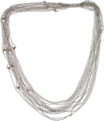 Produktbild von 13x Gliederkette 50cm DIY Miniblings Kette silbern Karabinerverschluss Ketten