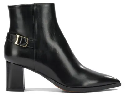 Productafbeelding van Santoni enkellaarsjes voor dames, zwart, van leer - maat 39.5