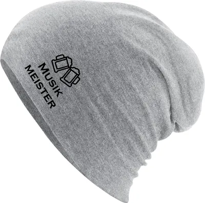 Produktbild von Huuraa Beanie Musikmeister Spielmanszug Heather Grey One Size Baumwolle und Elasthan Mütze Geschenkidee