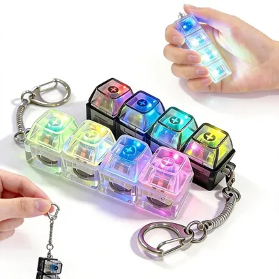 Image de 2 pièces : Clavier "fidget" avec 4 boutons, jouet anti-stress