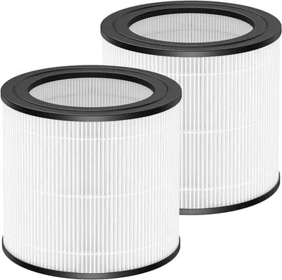 Obrázek produktu pro Sada filtrů do čističky vzduchu s filtrem H13 HEPA a filtrem s aktivním uhlím – sada filtrů proti nanočásticím a zápachům – bílá/černá – balení po 2 kusech – kompatibilní s modely AC0650/10 a AC0651/10