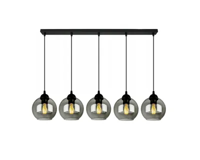 Produktbild von Deckenlampe Pendellampe Kugel Schwarz Grau Weiß (N100-BZ5)