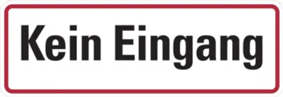 Produktbild von Dreifke® Hinweisschild, Kein Eingang, 120 x 350 mm, Aluminium, Alu geprägt 1 ...