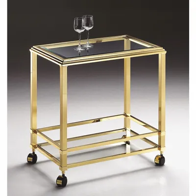Image de Casa Padrino Luxus Brass Serving Trolley 70 x 45 x H. 71 cm -  Italy