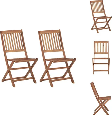 Produktbild von vidaXL Klappbare Gartenstühle 2 Stk. Massivholz Akazie -  Gartenstühle