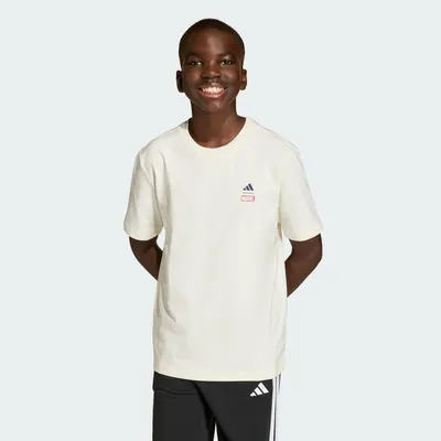 Productafbeelding van adidas Unisex kinder T-shirt met Marvel Spider-Man print, off-white/donkerblauw, maat 7-8 jaar
