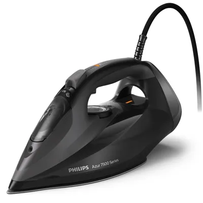 Produktbild von Philips Bügeleisen 7500 Series mit Keramikbügelsohle, 55 g/min kostanter Dampf, 3200 W, Schwarz (DST7511/80)
