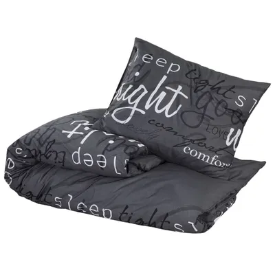 Produktbild von CLORIS Bettwäsche-Set Schwarz 220x240 cm Baumwolle - Bettwäschen LL0000257597