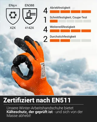 Produktbild von 120 Paar Winterarbeitshandschuhe Winter Draco Größe 10