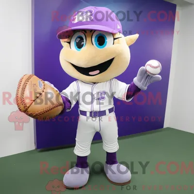 Zdjęcie produktu dla Maskotka REDBROKOLY Fioletowej Wróżki Zębowej figura z koszulkami baseballowymi i sprzęgłem