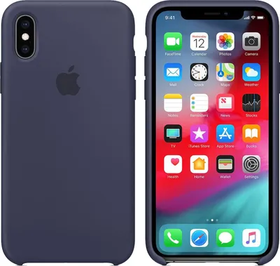 Produktbild von Apple iPhone XS Silicone Case Midnight Blue