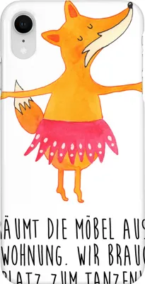 Produktbild von Mr. & Mrs. Panda Iphone XR Handyhülle Fuchs Ballerina - Weiß - Geschenk, Handy Case, Party, Premium Kunststoff, Feier, Einladung, Geburtstag