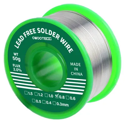 Productafbeelding van Loodvrije soldeerdraad 0,8 mm met colofoniumkern, 50 g, Sn99,3/Cu0,7, smeltbereik 215-220 °C