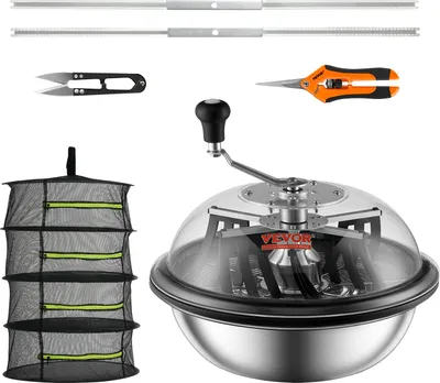 Produktbild von VEVOR 16" sklízecí řezačka Ruční sklízecí řezačka na listí se síťovým sáčkem a 3 typy nožů z nerezové oceli pro řezání mokrých/suchých rostlin Sklízecí řezačka na listí Grow