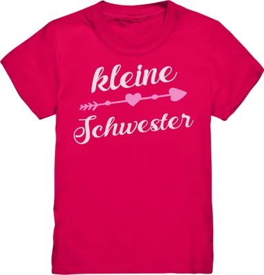 Produktbild von Kleine Schwester T-Shirt Pfeil Herz Kleine Schwester Geschenk – Sorbet / 98/104 (3-4)
