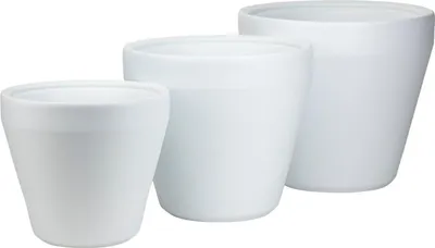 Zdjęcie produktu dla HowHomely | Doniczki – doniczki na kwiaty – białe – zestaw 3 sztuk – donice – osłonki – łatwe w pielęgnacji